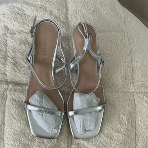Dream Pairs Silver Strappy Sandals